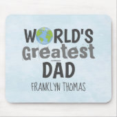 パパ世界最高のモダンタイポグラフィスクリプト マウスパッド (正面)