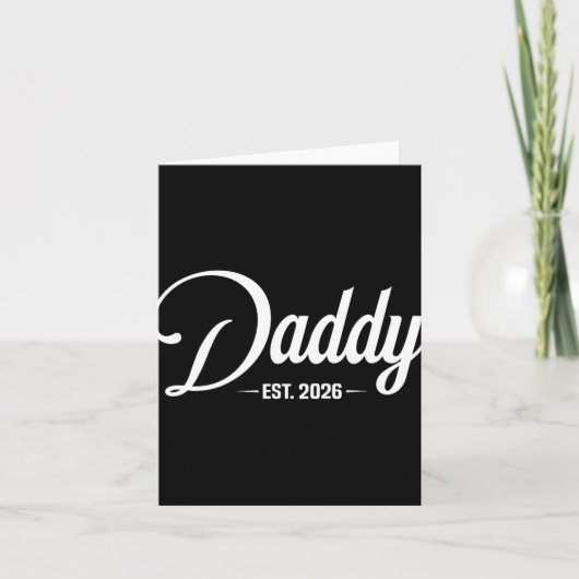 パパ予定 2026年 赤ちゃんを期待 2026年、父 2026年 新しいパパ 2026年 カード (正面)