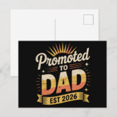 パパ予定 2026 面白い 新パパ 妊娠発表 案内ポストカード (正面/裏面)