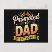 パパ予定 2026 面白い 新パパ 妊娠発表 案内ポストカード (正面)