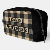 パパ事物格子柄トイレタリー男性 ドップキット (右コーナー)
