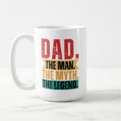 パパ人神話レトロおもしろいト動揺して コーヒーマグカップ (左)