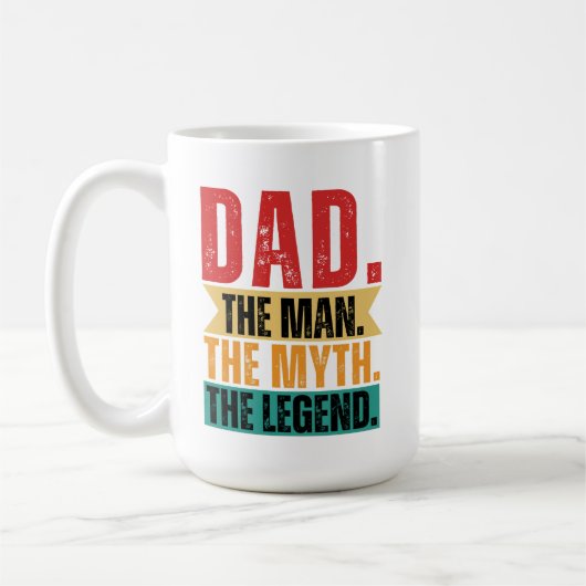 パパ人神話レトロおもしろいト動揺して コーヒーマグカップ (左)