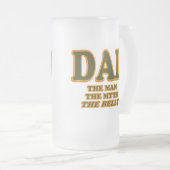 パパ人神話腹おもしろいな父の日 フロストグラスビールジョッキ (正面右)