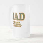 パパ人神話腹おもしろいな父の日 フロストグラスビールジョッキ (正面左)