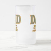 パパ人神話腹おもしろいな父の日 フロストグラスビールジョッキ (中央)