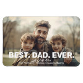 パパ付きフル最高のフォト – あいさつお洒落つ マグネット (横)