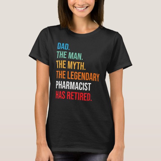 パパ伝説の薬剤師退職した Tシャツ (正面)