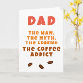 パパ伝説 コーヒー中毒 おもしろ父親 カード (黄色い花)