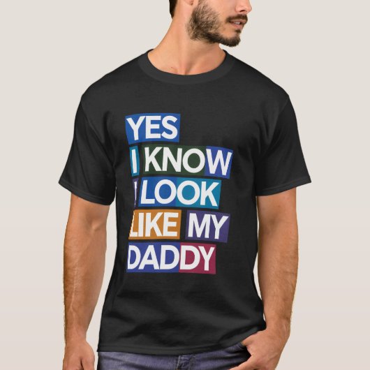 パパ似の赤ちゃん おもしろベビー服 Tシャツ (正面)