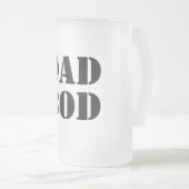 パパ体おもしろいタイポグラフィ フロストグラスビールジョッキ (正面右)