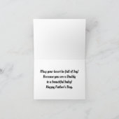 パパ保持ベビーグリーティングカード カード (内部)