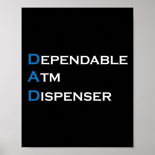 パパ信頼できるAtmディスペンサー父マネーギバーFa ポスター (正面)