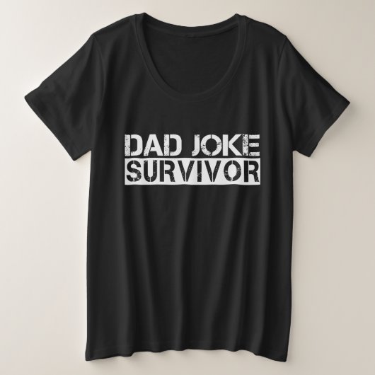 パパ冗談おもしろい生還父の日 プラスサイズTシャツ (デザイン正面)