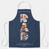 パパ写数々の真モダンタイポグラフィ紺 エプロン