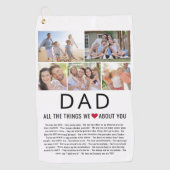 パパ写真お父さんの日が大好き ゴルフタオル (正面)