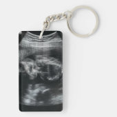 パパ写真からノートへの贈り物カスタムベビー キーホルダー (裏面)