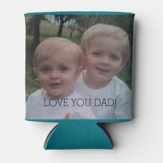 パパ写真ギフトクールビール父の日 缶クーラー (正面)