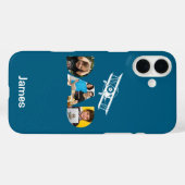 パパ写真ギフト，モノグラーム，飛行機，パイロット, Case-Mate iPhoneケース (裏面 (横))