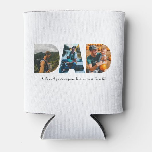 パパ写真クールコラージュ父の日 缶クーラー (正面)