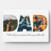 パパ写真コラージュのお父様の日のためのプラーク フォトプラーク (正面)