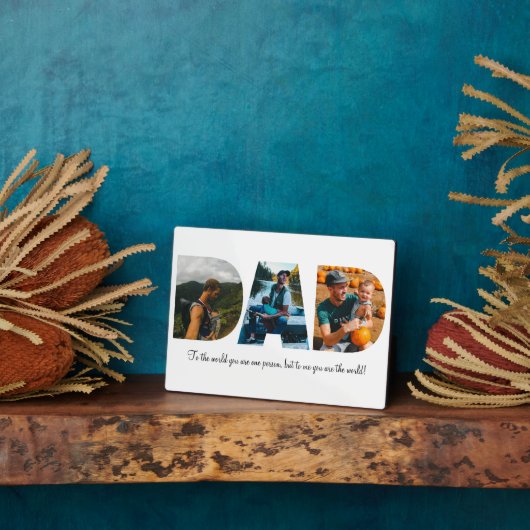 パパ写真コラージュのお父様の日のためのプラーク フォトプラーク (側面)