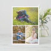 パパ写真コラージュ三写真父の日カード (スタンド正面)