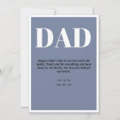 パパ写真コラージュ三写真父の日カード (裏面)