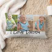 パパ写真コラージュ父の日 ランバークッション (ブランケット)