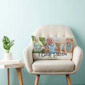 パパ写真コラージュ父の日 ランバークッション (椅子)