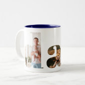 パパ写真コラージュ、お父様の日の贈り物 ツートーンマグカップ (正面左)