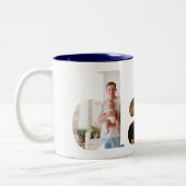 パパ写真コラージュ、お父様の日の贈り物 ツートーンマグカップ (左)