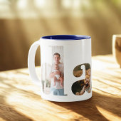 パパ写真コラージュ、お父様の日の贈り物 ツートーンマグカップ