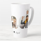 パパ写真コラージュ、ユニークパパ用ギフト カフェラテマグ (右アングル)