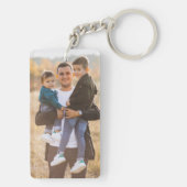 パパ写真コラージュ、父の日の贈り物パパ キーホルダー (裏面)
