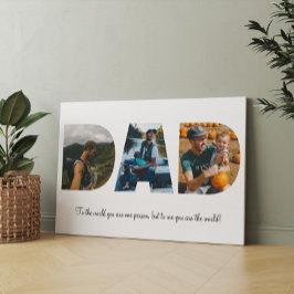 パパ写真コラージュ |父の日贈り物 |写真3 キャンバスプリント