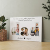 パパ写真コラージュ、誕生日ギフト用パパ キャンバスプリント