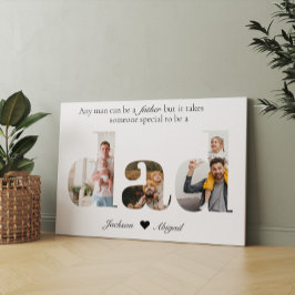 パパ写真コラージュ、誕生日ギフト用パパ キャンバスプリント