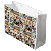 パパ写真コラージュDIY写真6写真コラージュ ラージペーパーバッグ (正面アングル)