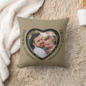 パパ写真ハート図形 クッション (ブランケット)