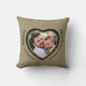 パパ写真ハート図形 クッション (正面)
