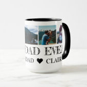 パパ写真パーソナライズされたコラージコーヒー用ギフト マグカップ (正面右)