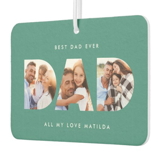 パパ写真モダンタイポグラフィ カーエアーフレッシュナー (左)