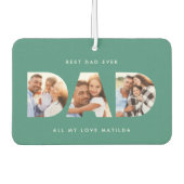 パパ写真モダンタイポグラフィ カーエアーフレッシュナー (正面)