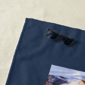 パパ写真モダンタイポグラフィ ビーチタオル (インサイチュ)