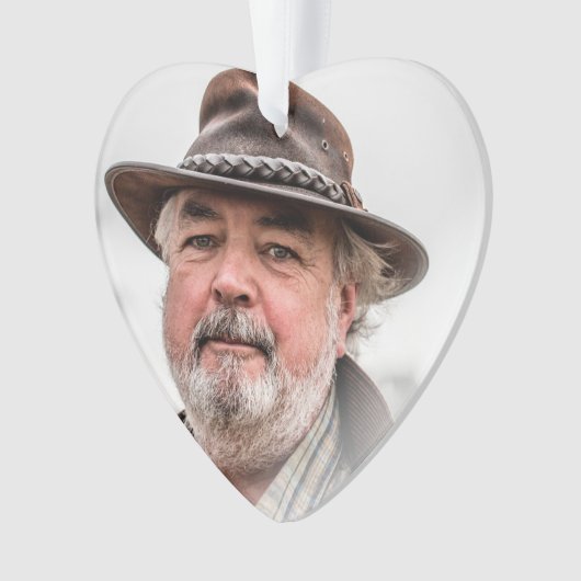 パパ写真記念パーソナライズされたクリスマスオーナメント オーナメント (正面)