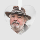 パパ写真記念パーソナライズされたクリスマスオーナメント オーナメント (正面)