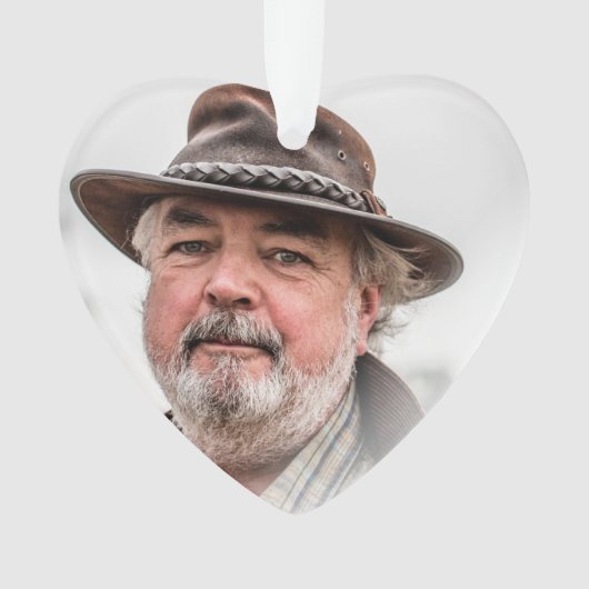 パパ写真記念パーソナライズされたクリスマスオーナメント オーナメント (正面)