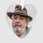 パパ写真記念パーソナライズされたクリスマスオーナメント オーナメント (正面)