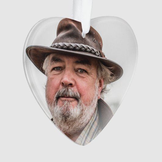 パパ写真記念パーソナライズされたクリスマスオーナメント オーナメント (正面)